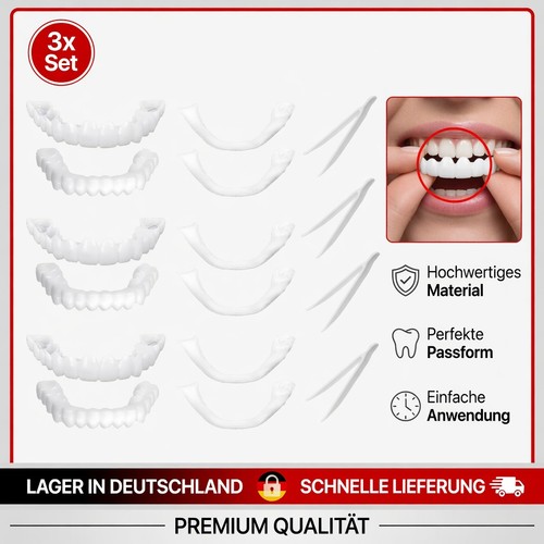 Zahnersatz zum aufstecken - 3x,
